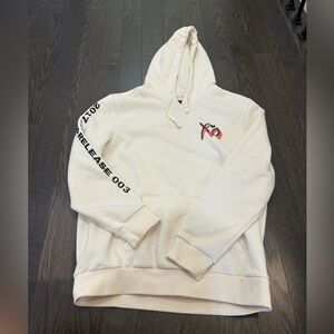 Men's Cream Hoodie with Graphic Print